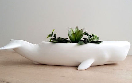 ceramic whale bowl ornament