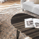 Stylish area rug for living room under coffee table