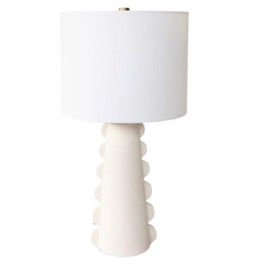 Scalloped Ceramic Table Lamp
