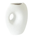 Apex White Textured Ceramic Vase