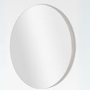Large decorative round mirror for bedroom or living room, minimalist design.