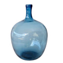 Tall 62cm blue glass bottle vase