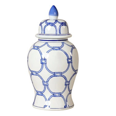 Blue Links Ginger Jar