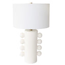 Side Bobble Ceramic Table Lamp - White Textured Finish
