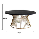 Bowtie Metal Coffee Table Gold