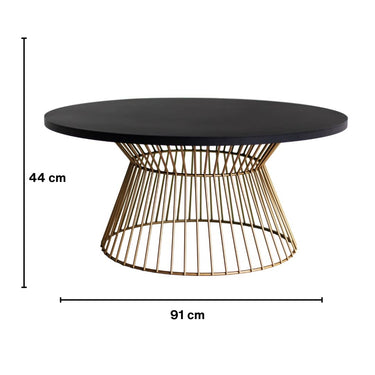 Bowtie Metal Coffee Table Gold