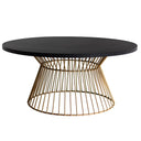 bowtie metal round coffee table