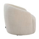 Occasional swivel chair upholstered in soft Hertex Essence Almond fabric