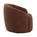 Swivel armchair in bold Hertex Essence Firo fabric with a dynamic design