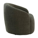 Upholstered swivel armchair in Hertex Essence Moss, perfect as an occasional chair
