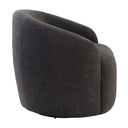 Occasional chair with swivel function, finished in Hertex Essence Slate fabric