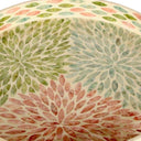 Cream decorative tray with pink, green, and blue design