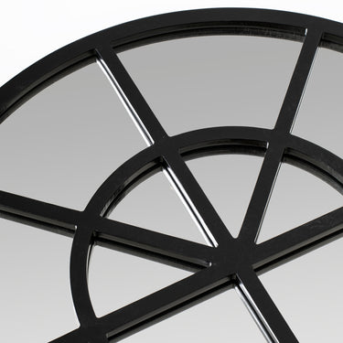 Arched windowpane wall mirror with arched frame