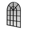 Classic Black Arched Windowpane Mirror