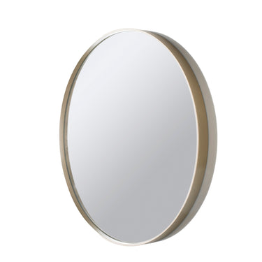 Round mirror in gold frame