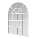 Classic White Arched Window Pane Mirror.