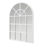 Classic White Arched Window Pane Mirror.