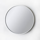 Round mirror with white frame