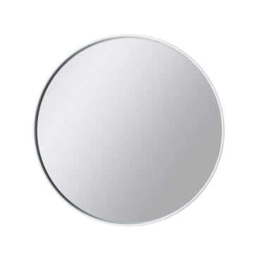 Round Mirror with white frame Woodka Interiors