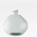 Clear bubble glass vase large