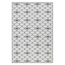 Sleek grey reversible rug with classic honeycomb design, ideal for minimalist interiors.