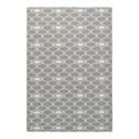 Connection Reversible Rug with a Durable and reversible honeycomb pattern in pewter tone