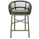 Outdoor Counter Chair with cozy weather-resistant outdoor-ready Corfu fabric cushions