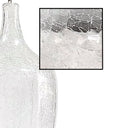 Modern crackle glass lamp with a sleek, contemporary design for living rooms and bedrooms.