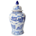 Blue and White Crackled Ginger Jar 60cm