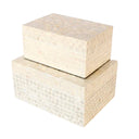 ivory capiz shell finish on natural storage box