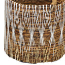 banana leaf weaving with attached handles and cotton accent