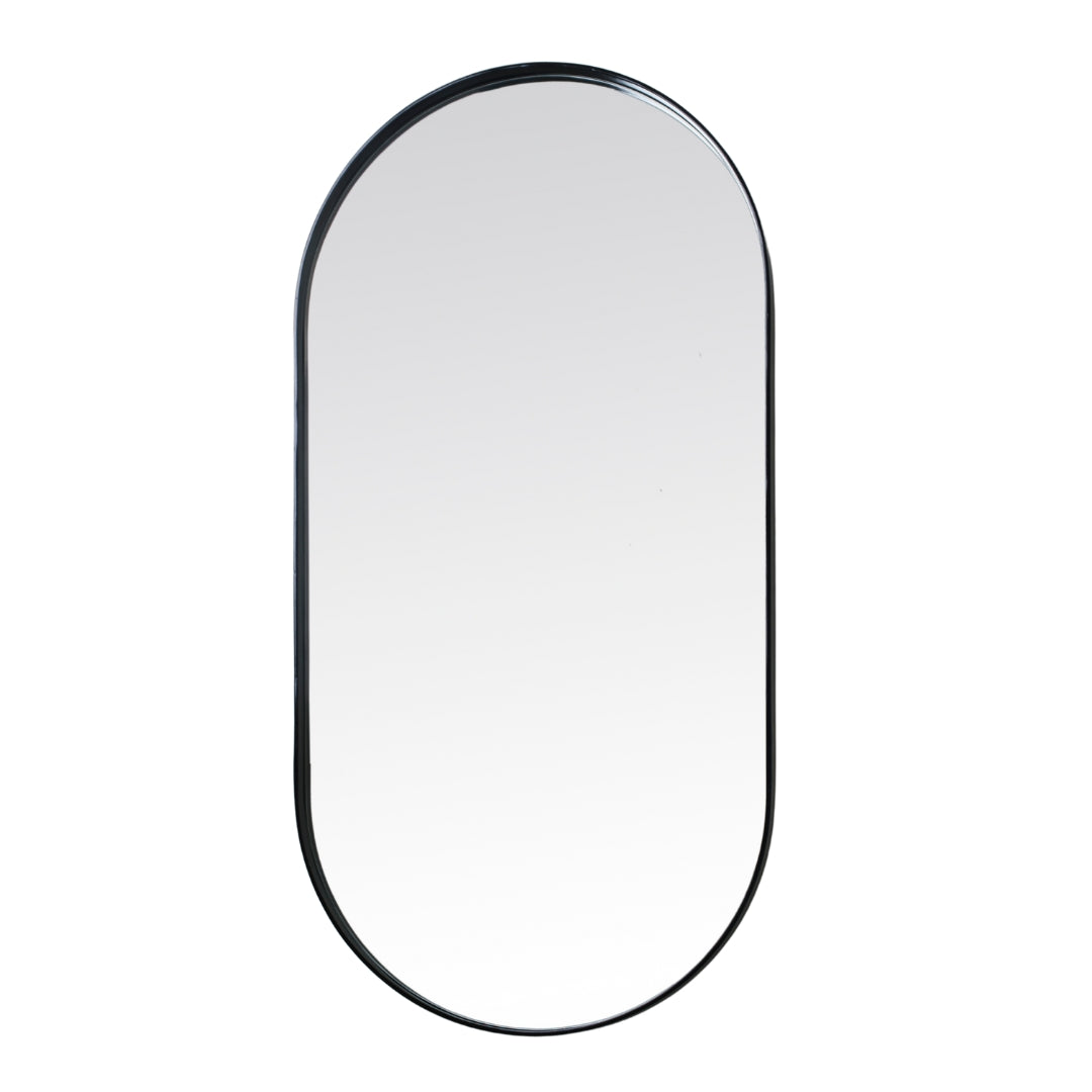 Deep frame pod mirror for bedroom or entryway