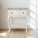 bedside table drawer and open bottom storage
