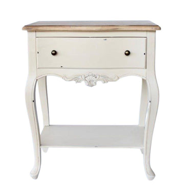 Distressed Bedside Table | Vintage Wooden pedestal with one drawer