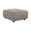 Echo Ottoman in Hertex Pascal Linseed with a rectangular shape and rounded corners