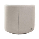 The Emily Swivel Chair adds a calm, modern touch as a versatile occasional chair.