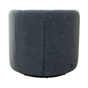 Occasional chair with a smooth swivel action and deep Comet Night Sky finish.