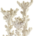 Set of three white candle holders with flowing, detailed coral design