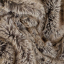 Close-up of Avalanche faux fur throw texture showing realistic fur design
