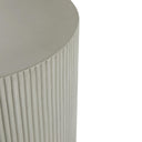 Fluted Grey Concrete Side Table - Woodka Interiors