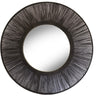 Gigi Round Mirror in Jute Frame Black.