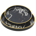 Set of removable marble-effect trays from Leah nesting side table set