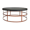 Round Coffee Table with Charcoal Top by Woodka Interiors