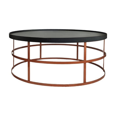Round Coffee Table with Charcoal Top by Woodka Interiors