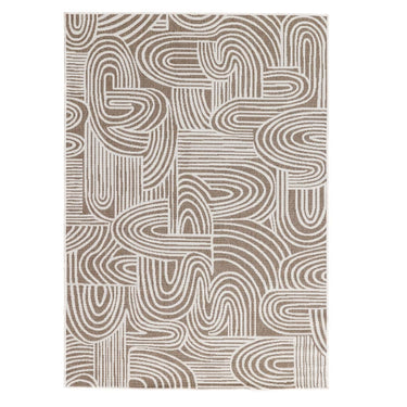Reversible Kinky rug in Sandcastle with soft natural tones