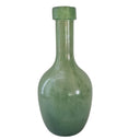 Large glass vase in bottle green for long-stem flowers
