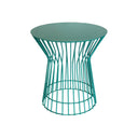 Woodka Interiors Marcel Metal Side Table in Turquoise Green