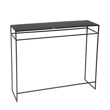 Matt Black Metal Console Table