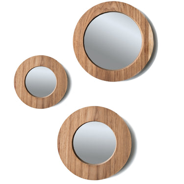 3 Pack mini wall mirrors decorative with Australian blackwood frame
