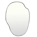 Molveno wall mirror organic shaped in stainless-steel black frame